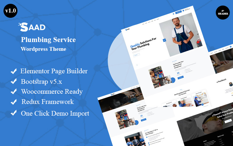 Saad - Tema WordPress de serviços de encanamento