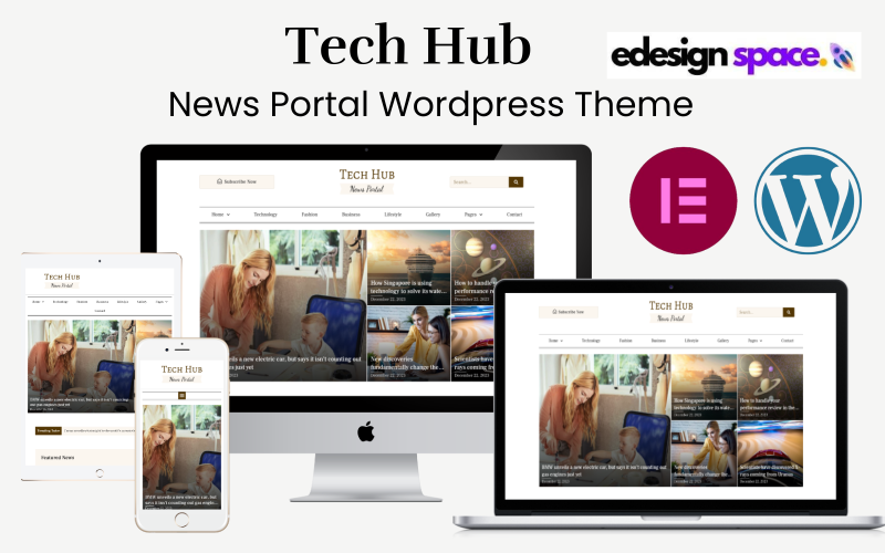 Tech Hub - Thème WordPress pour portail d'actualités