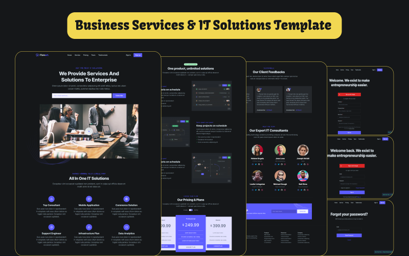 ITsmart — Obchodní služby a IT řešení Víceúčelová šablona webových stránek Responsive Next JS