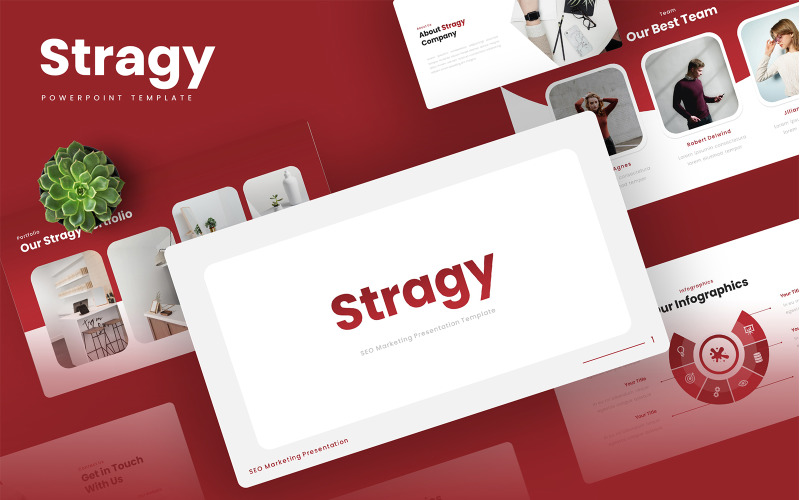 Stragy – modelo de 演示文稿 de marketing de 搜索引擎优化
