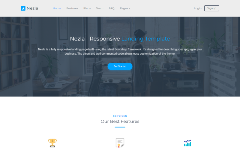 Nezla -响应式目标页面模板Bootstrap 5