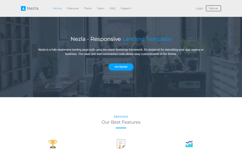 Nezla - Responsywny szablon strony docelowej Bootstrap 5