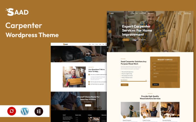 Saad - Carpenter Services Wordpress Theme