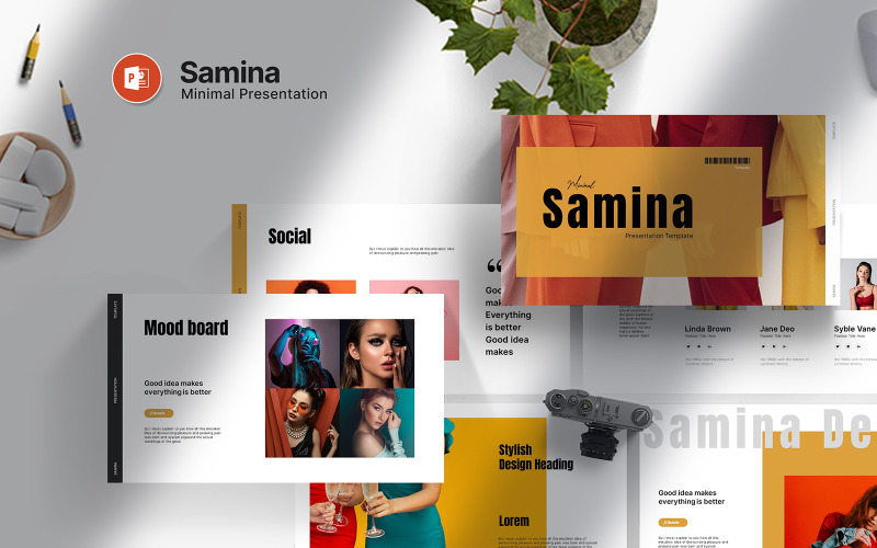 Samina Minimale Powerpoint-presentatie