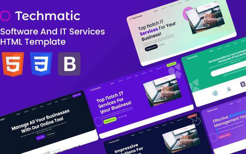 Techmatic - HTML-шаблон програмного забезпечення та ІТ-рішень