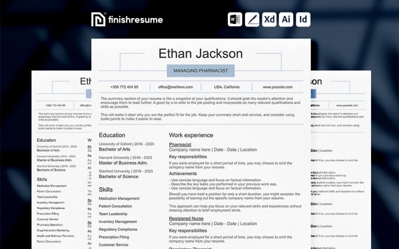 Modèle de CV de pharmacien gestionnaire | Terminer le CV