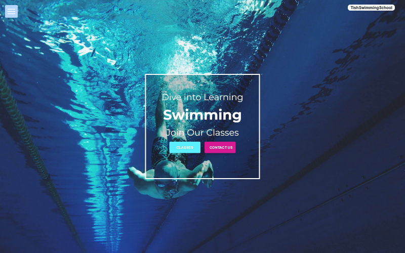 TishSwimmingSchool - Simskola WordPress-tema