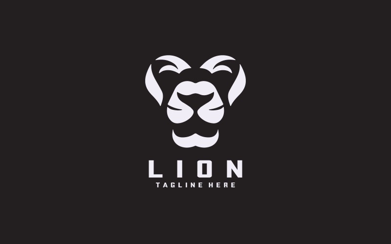 狮子脸标志设计模板V1