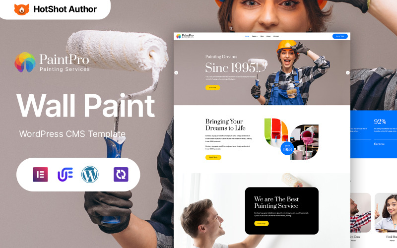 PaintPro – Papier peint et peinture Thème WordPress Elementor