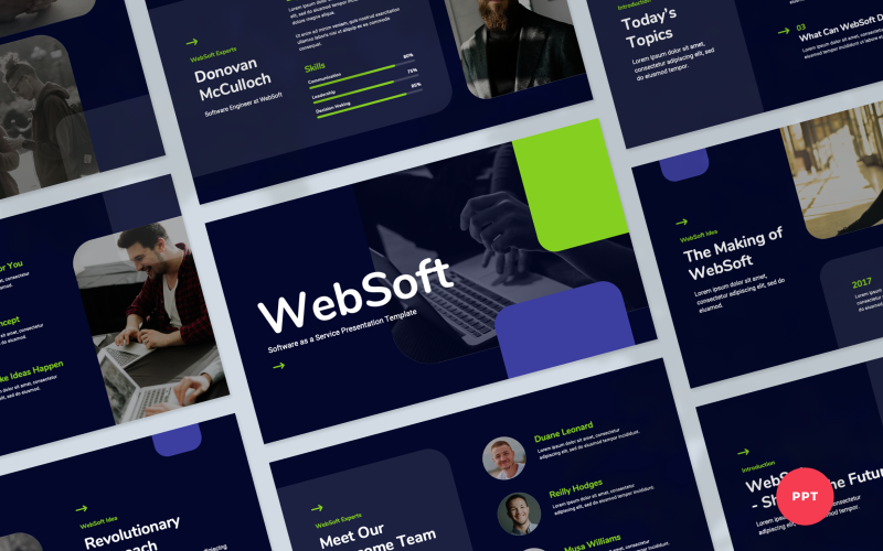 WebSoft - Шаблон презентации SaaS PowerPoint