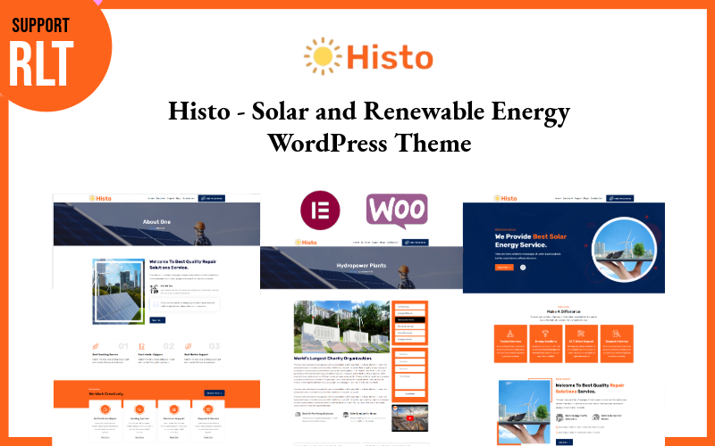 Histo — motyw WordPress dotyczący energii słonecznej i odnawialnej