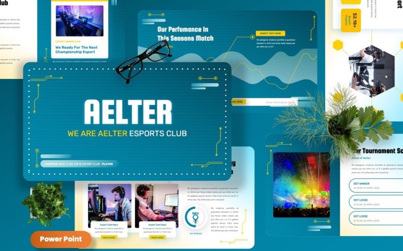 Aelter - Modèles Powerpoint de club Esport