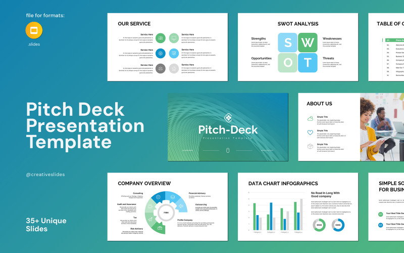 Pitch Deck Google Slides Beste sjabloon