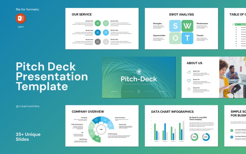 Pitch Deck PowerPoint bästa mall