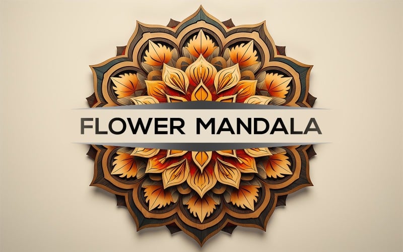 Buntes Vintage-Mandala | Zeichen-Mandala-Design | Mandala-Identitätsdesign
