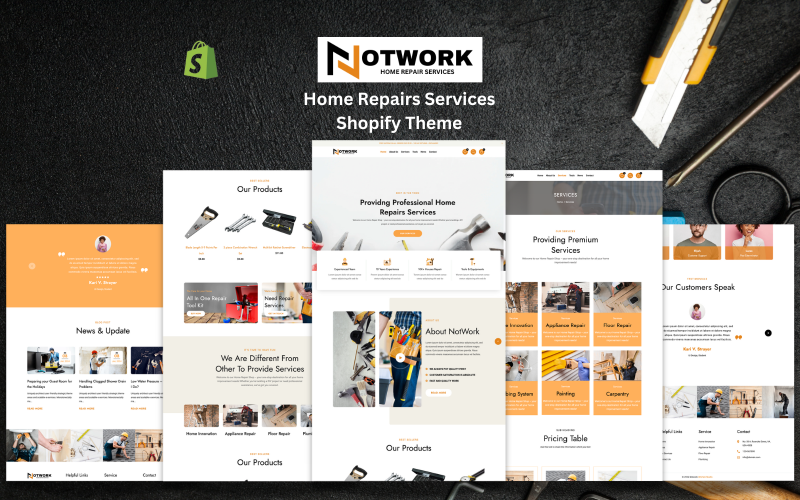 Notwork - 上门维修服务 Shopify 主题