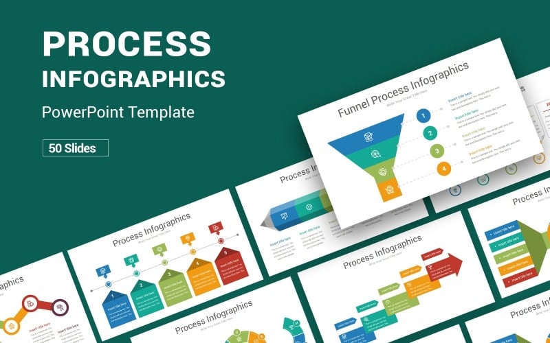 Proces - Infographic PowerPoint-sjabloon