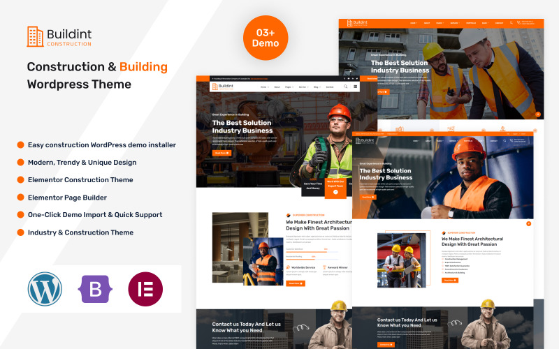 Tema de WordPress para construcción y construcción Buildint