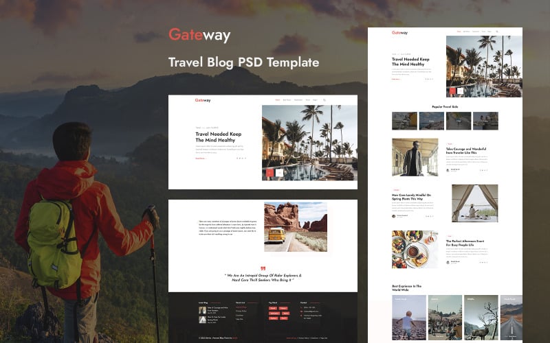 Gateway - Plantilla PSD para blog de viajes