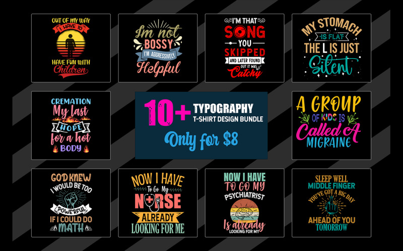 Trendig blandad typografisk t-shirtdesign