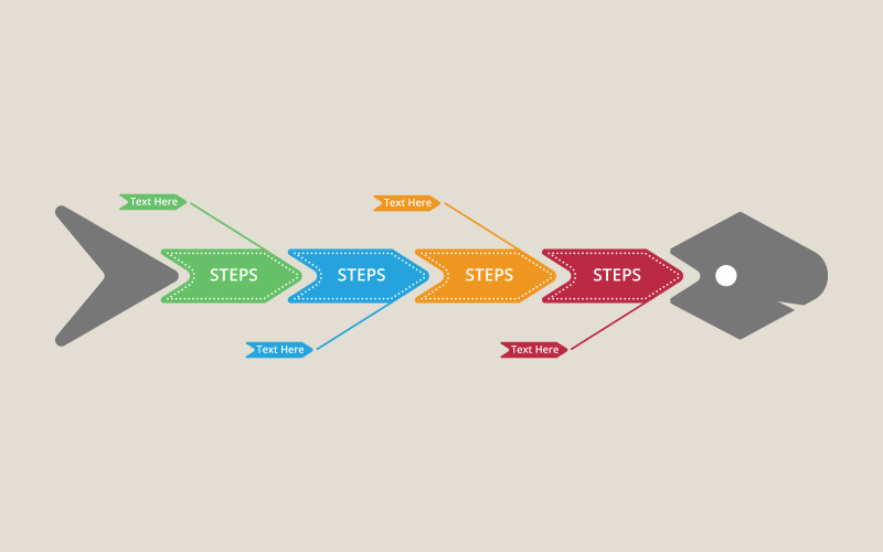 Fishbone infographic és diagram tervezés