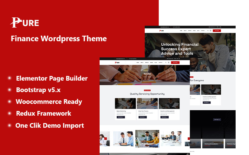 Pure - Finance Wordpress Téma