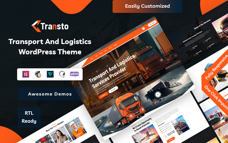 Transto — тема WordPress для транспорта и логистики