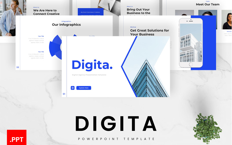 Digita -数字机构PowerPoint模板