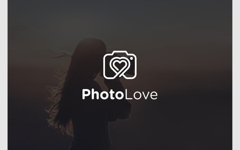 Photo Love Camera Heart Logo