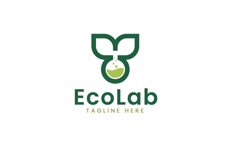 Eco lab természetes logó tervezősablon