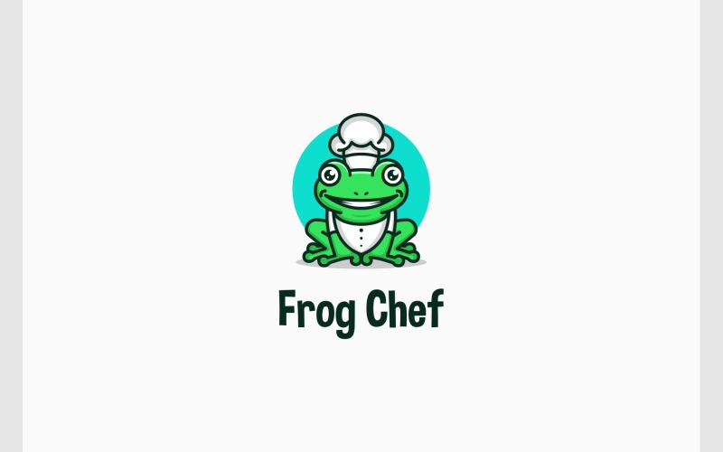 Maskottchen-Frosch-Kröte-Kochkoch-Logo