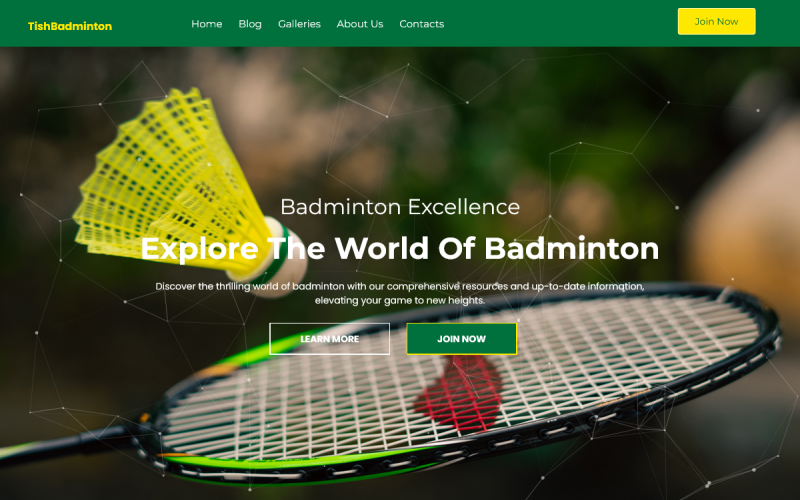 TishBadminton – Tollaslabda WordPress téma