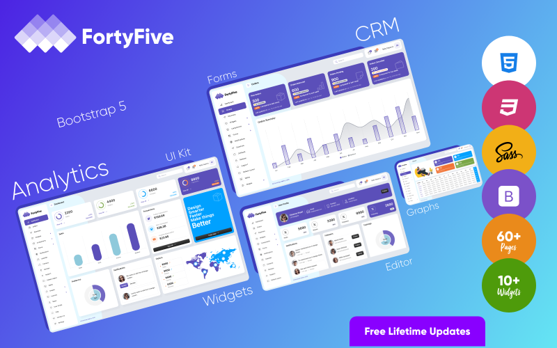 Forty Five – шаблон адміністратора Bootstrap 5