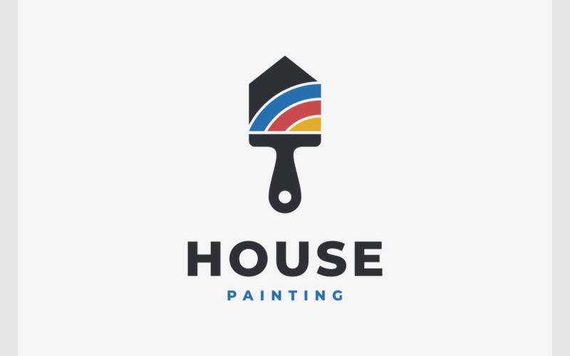 油漆房子油漆家庭标志