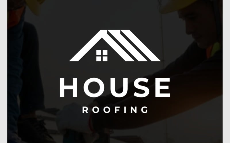 Proste logo pokrycia dachowego domu
