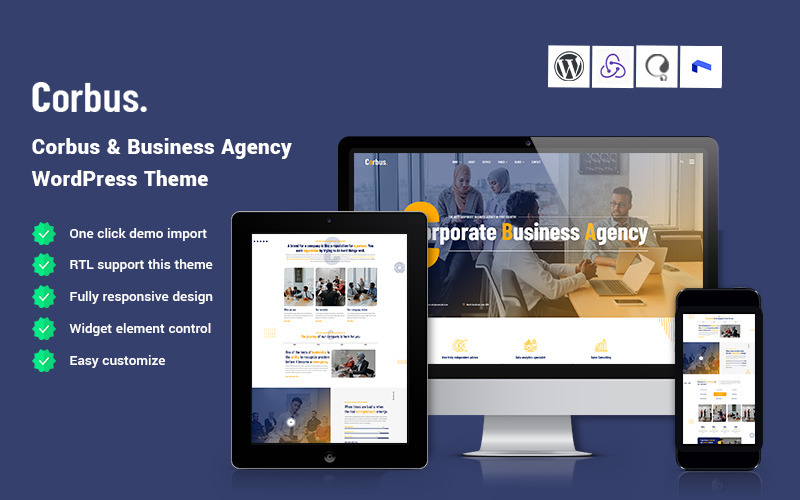 Corbus - Tema WordPress de agência de negócios