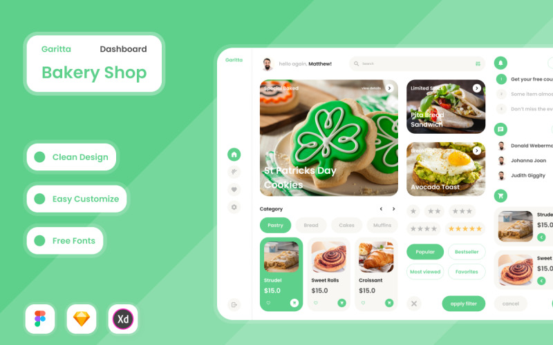 Garitta - Bakery Shop Dashboard V1
