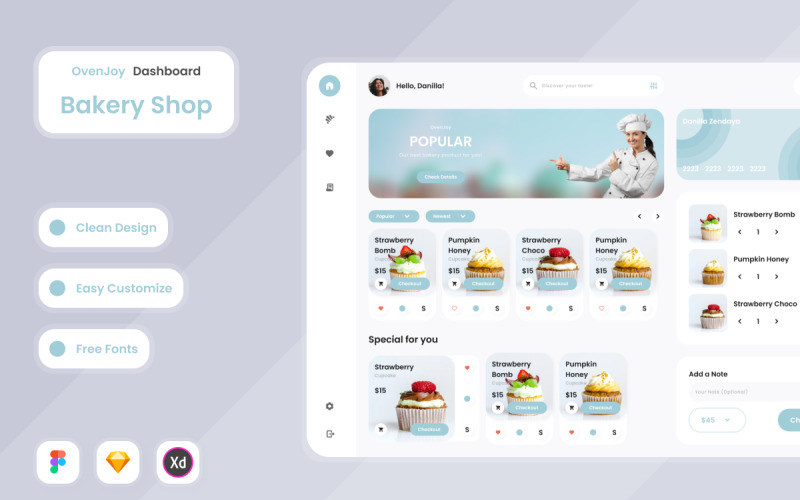 OvenJoy - Bakery Shop Dashboard V1