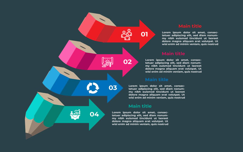 Ceruza stílusú vektor statisztikai infographic design.