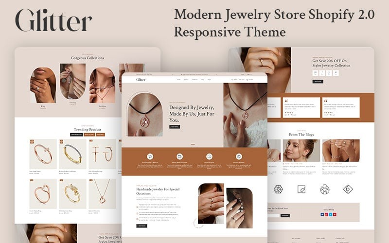 Glitter - Schmuckgeschäft Shopify 2.0 Responsive Theme