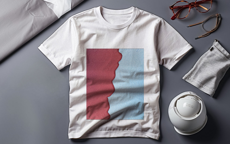 Plantilla de maqueta de camiseta blanca Archivo PSD Objeto inteligente