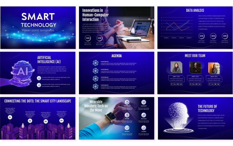 Power Point-sjablonen voor slimme technologie