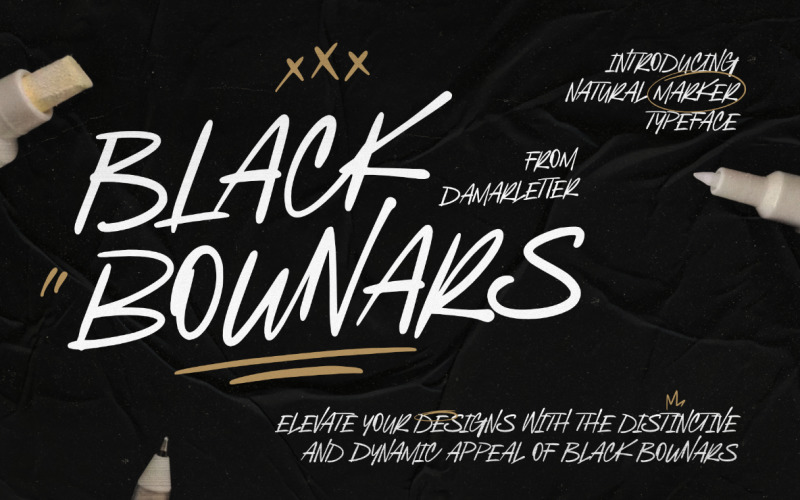 黑色Bounars天然标记