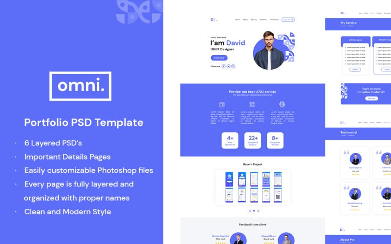 Omni - PSD-шаблон портфоліо