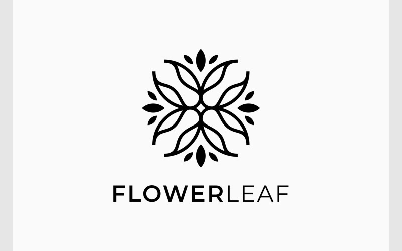 Blumen-Blatt-Blüten-Blumenlogo