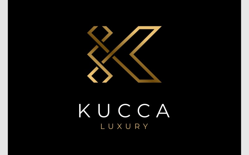 Buchstabe K Luxus-Monogramm-Logo