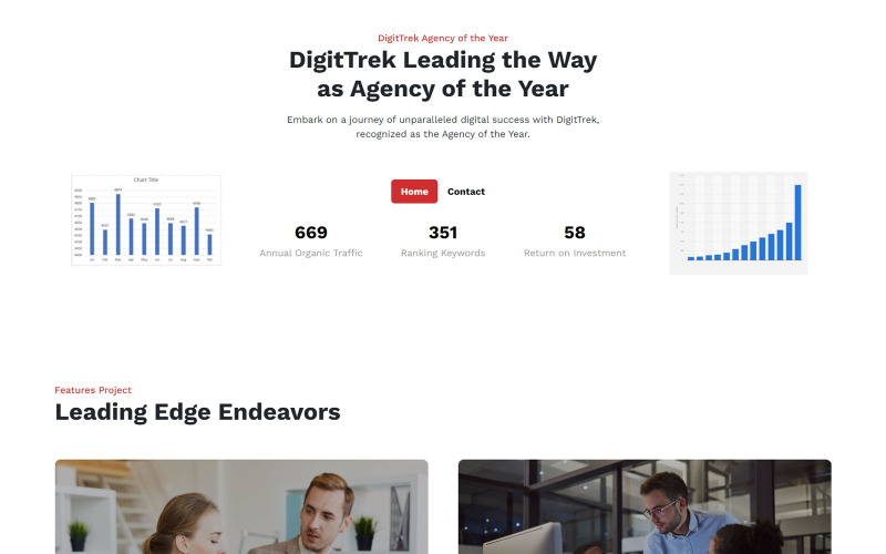 DigiTrek | HTML-websitesjabloon为数字营销机构