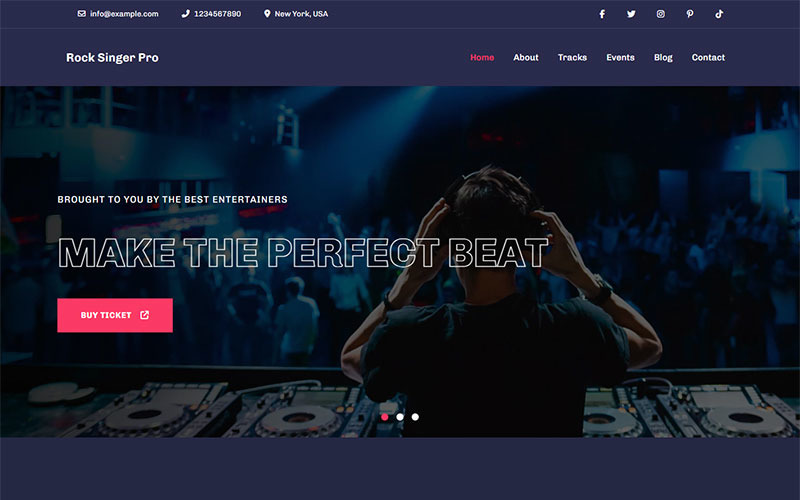 Rock Singer Pro — уникальная и современная тема WordPress