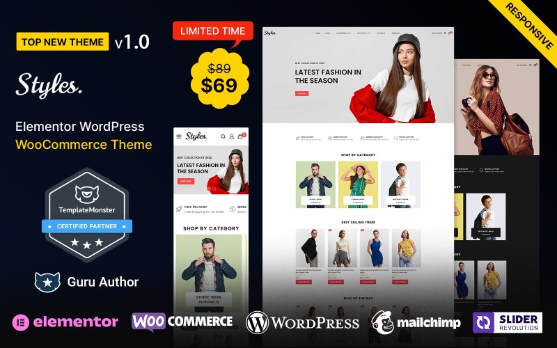 Стилі - мода та стиль WooCommerce Elementor