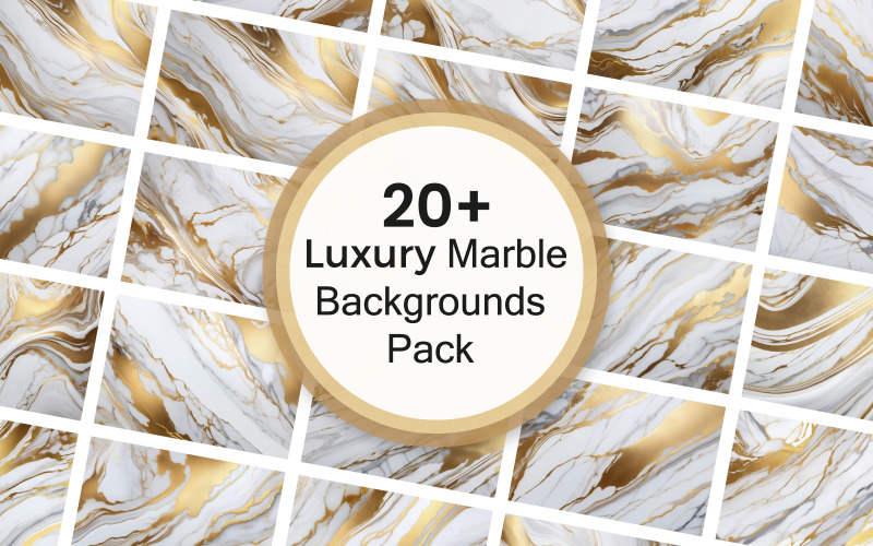 Pacchetti di lusso premium con sfondo in marmo bianco e oro